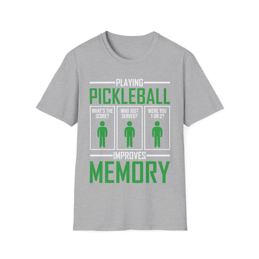 Funny Playing Pickleball Improves Memory Dink Player T-Shirt for Men Women