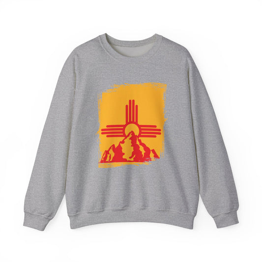 Zia Vintage New Mexico Retro Modern Mountains Sweatshirt Men Women