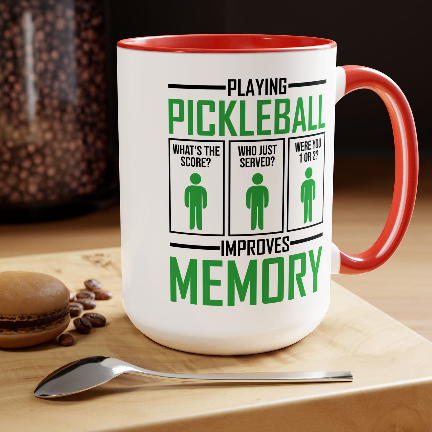 Funny Playing Pickleball Improves Memory Dink Player Coffee Mug