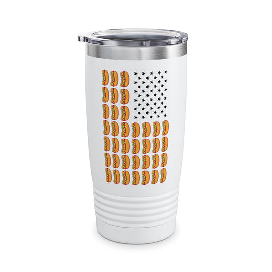 Funny Hot Dog American Flag Food Hotdog Lovers Tumbler For Men Women