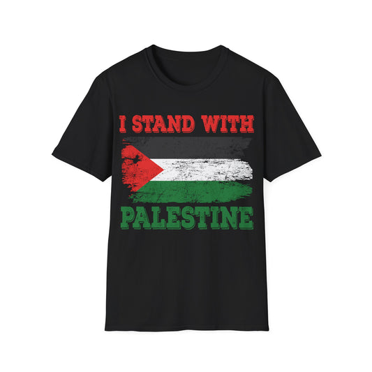 I Stand With Palestine Free Palestine Flag Gaza Palestinian Flag T-Shirt For Men Women T-Shirt