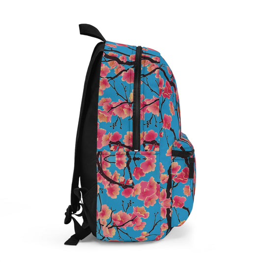 Sakura Blossoms Vibrant Pattern Backpacks For Men Women Kids School Travel, Capacity School Backpacks