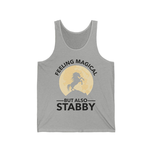 Funny Feeling Magical But Also Stabby Unicorn Lovers Tank Top Men Women