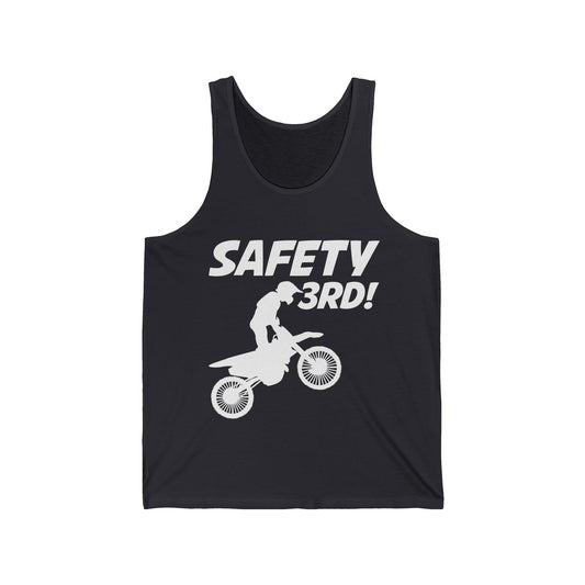Funny Safety Third Biker Bike Rider Cool Motorbike Dirt Fun Tank Tops