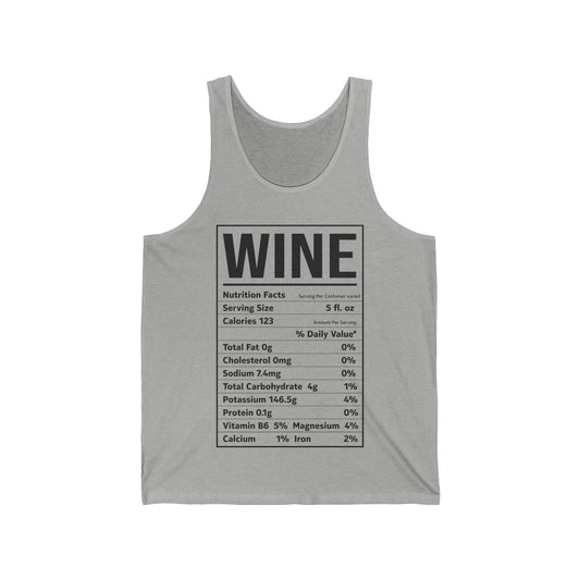 Wine Nutrition Facts Funny Family Matching Thanksgiving Christmas Drinking Tank Top For Men Women