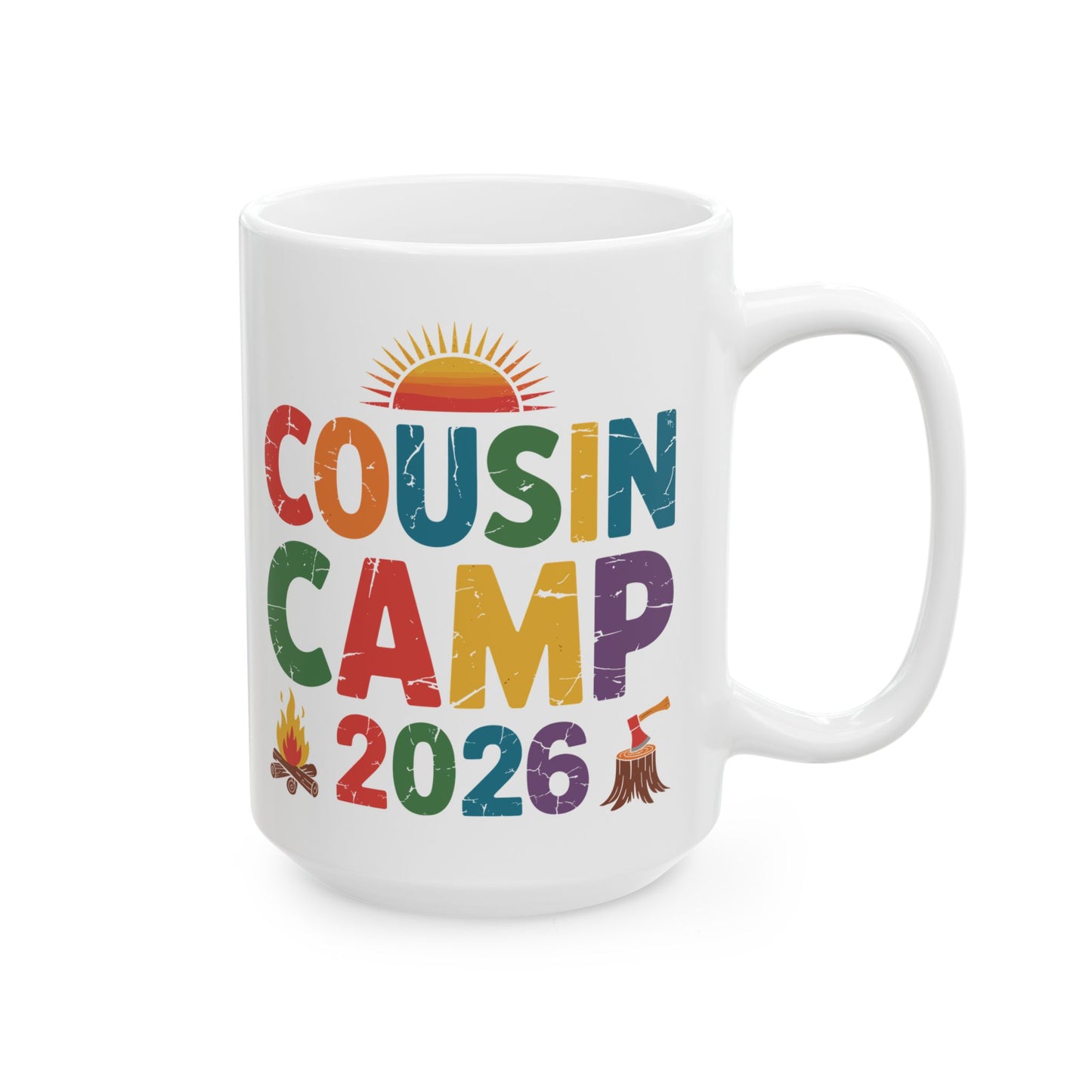 Cousin Camp 2026 Camping Campfire Summer Vacation Family Coffee Mug