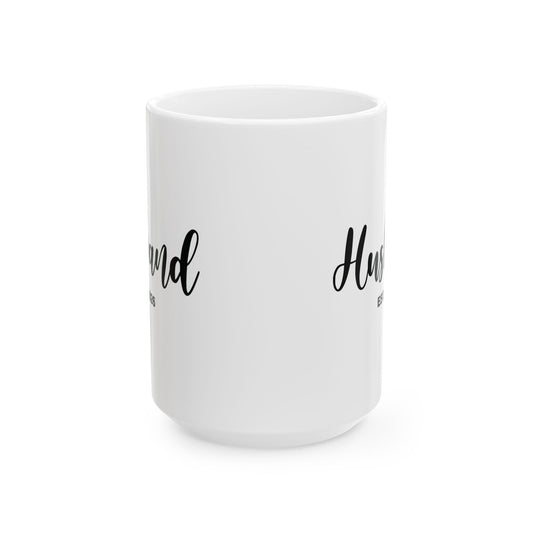 Husband Est 2026 Married Hubby Honeymoon Couple Wedding Coffee Mug For Men