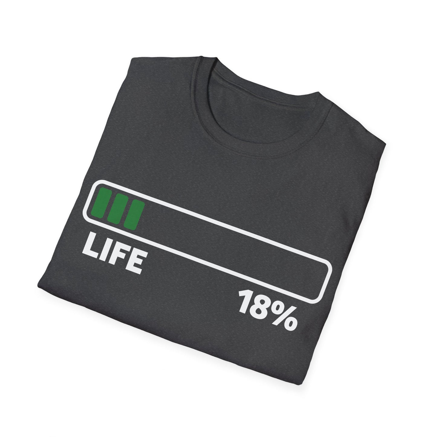 Funny Loading Bar 18% 18th Birthday Gift T-Shirt, Customize the 18 With Your Age Personalized T-shirt Men Women Kids