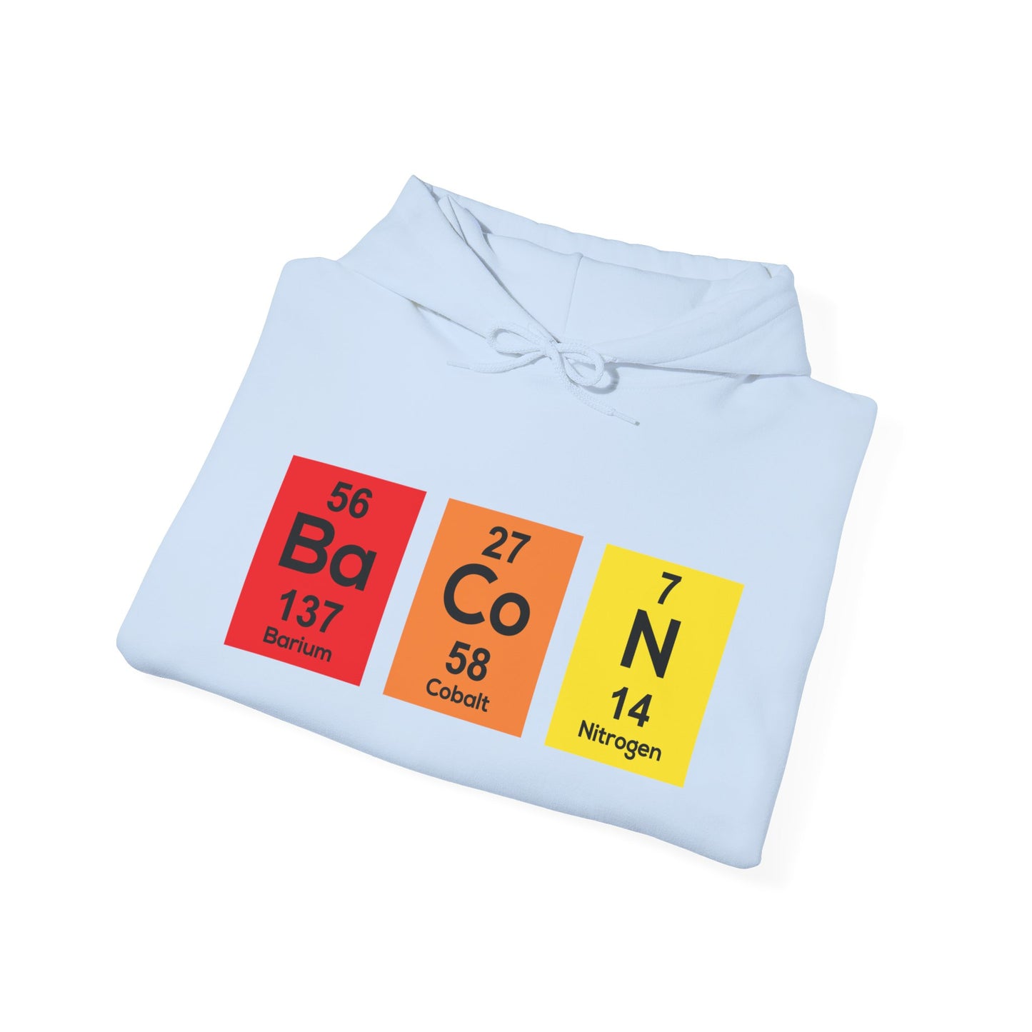 Funny The Chemistry of Bacon Hoodie Funny Nerdy Periodic Table Science Hoodie For Men Women