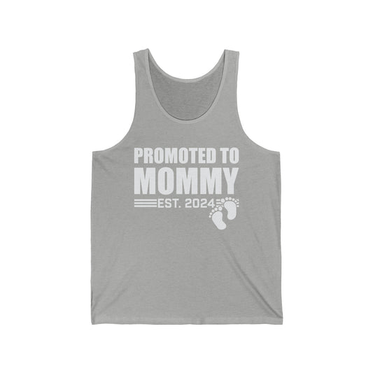 Promoted To Mommy 2024 Pregnancy Announcement Mothers Day Mom To Be Tank Tops