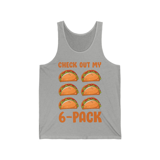 Funny Check Out My Six Pack 6-Pack Tacos Gym Food Foodie Tank Tops