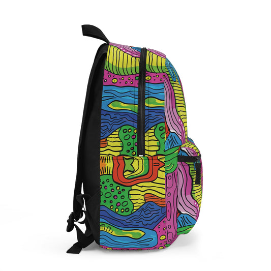 Abstract Rainbow Colored Pattern Backpacks for Men Women Kids School Travel, Capacity School Backpacks
