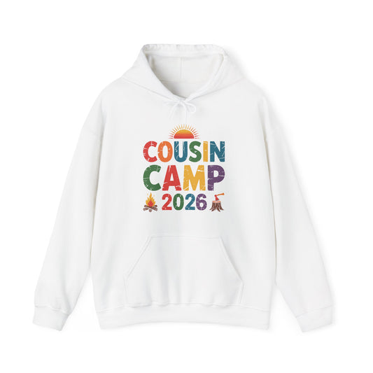 Cousin Camp 2026 Camping Campfire Summer Vacation Family Hoodie