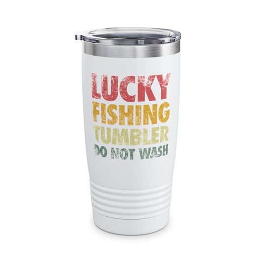 Funny Lucky Fishing Mug Do Not Wash Vintage Fishing Lover fisherman Tumbler Men Women
