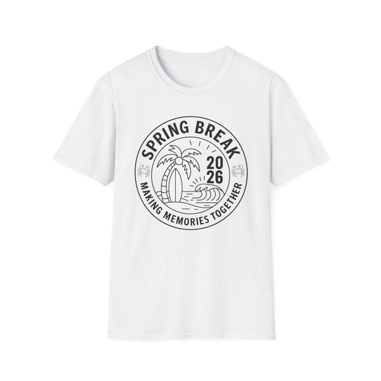 Funny Spring Break Squad Crew Vintage 2026 Beach Palm Family Trip T-Shirt