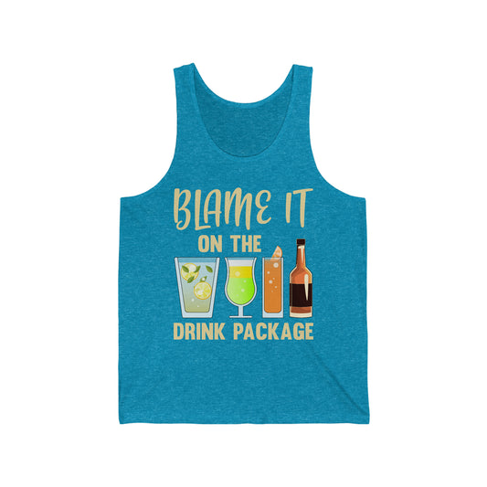 Blame It On The Drink Package Funny Cruise Tank Top for Men Women