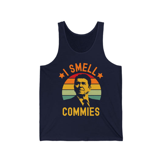 Funny Ronald Reagan I Smell Commies Political Humor Reagan President Tank Top