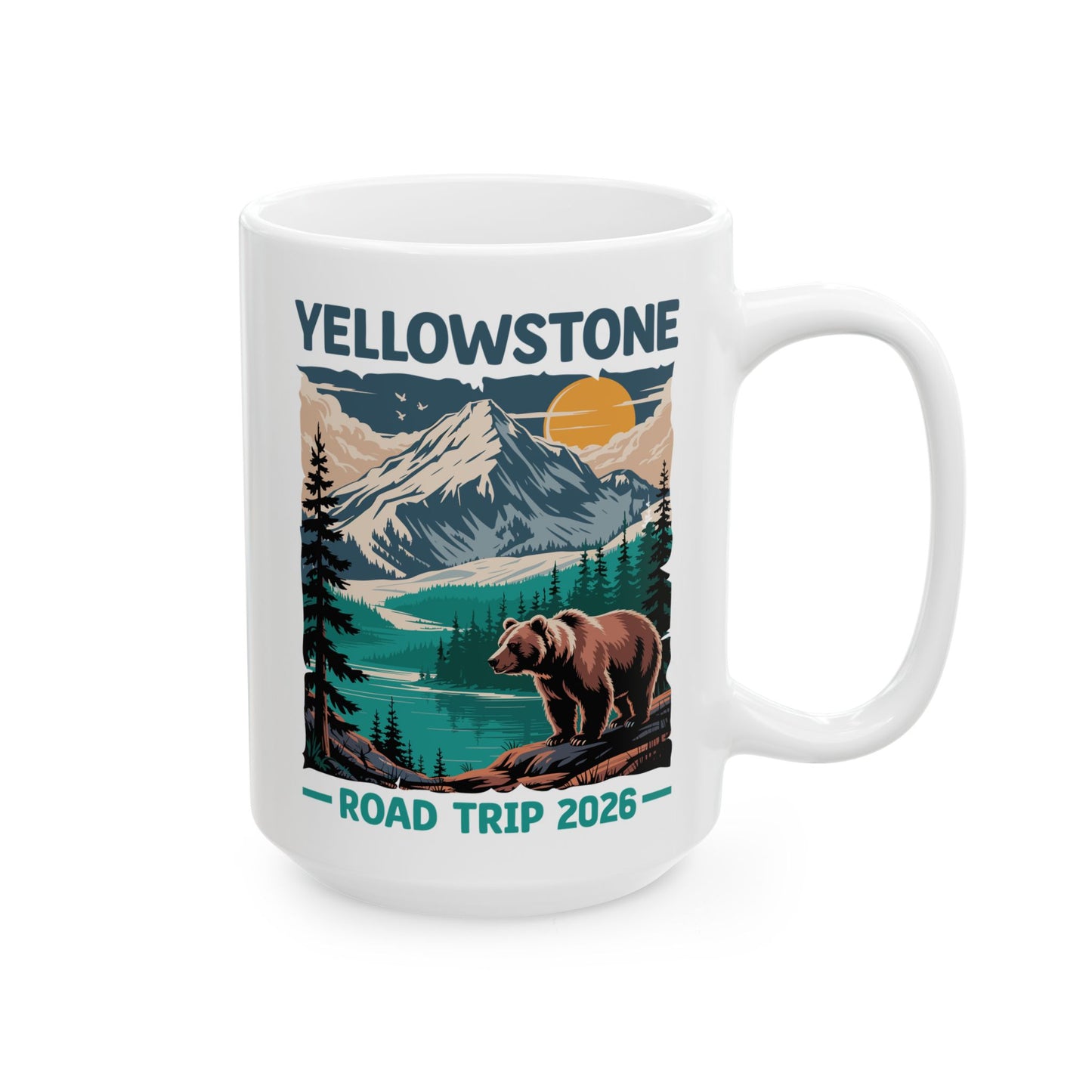 Yellowstone Road Trip 2026 Family National Park Outdoor Coffee Mug For Men Womens