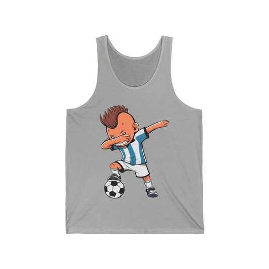 Funny Dabbing Soccer Argentina Jersey Top, Dab Kids Boys Tank Top For Men Women Kids Tank Top