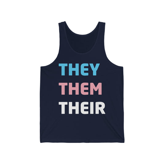 They Them Their LGBTQ Pride Pronouns for Nonbinary Enby NB Tank Top
