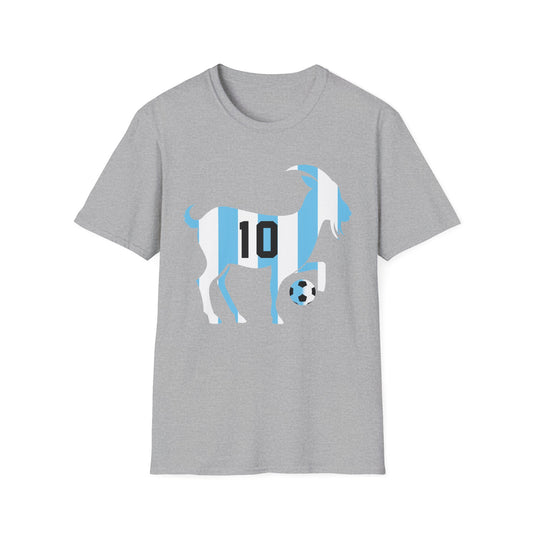 GOAT 10 Shirt for Men Women Kids Goat Playing Football Funny Soccer T-Shirt