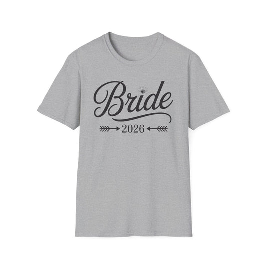 Bride Est 2026 Married Wedding Bridal Party Bachelorette T-Shirt For Women