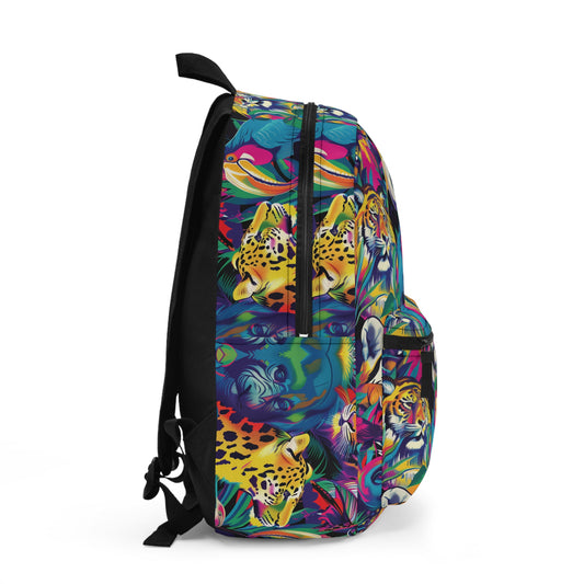 Animal Collage Pattern Backpacks for Men Women Kids School Travel, Capacity School Backpacks