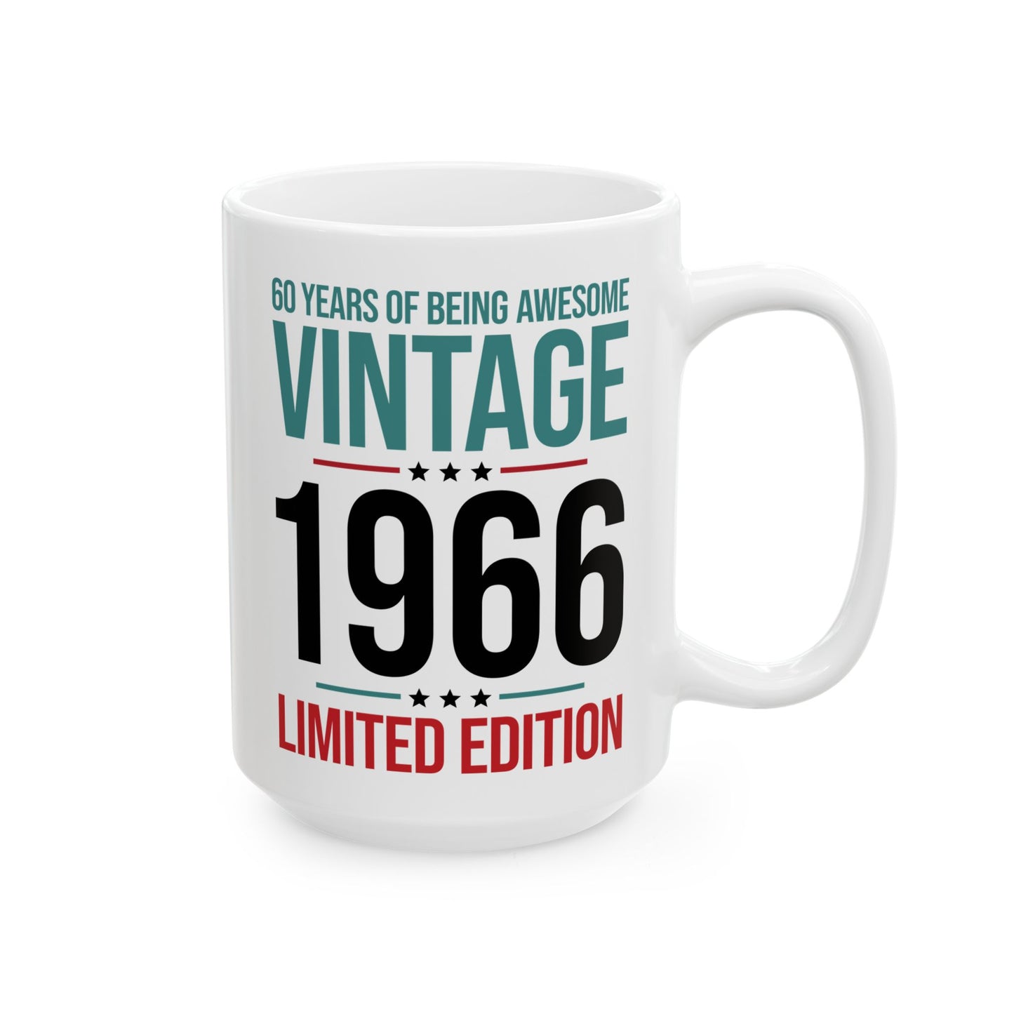 60 Year Old Gifts Vintage 1966 60 Years Awesome 60th Birthday Coffee Mug