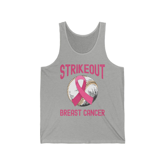 Strike Out Breast Cancer Baseball Fight Awareness Tank Top Men Women