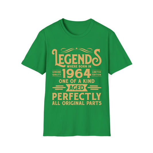60th Birthday Tee 60 Years Old Vintage Legends Funny Born In 1964 T-Shirt For Men Women T-Shirt