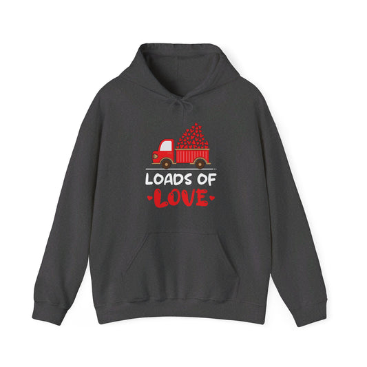 Funny Loads of Love Tractor Cute Valentines Day Truck Hoodie