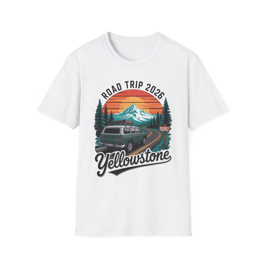 Yellowstone Road Trip 2026 Family National Park T-Shirt For Men Women
