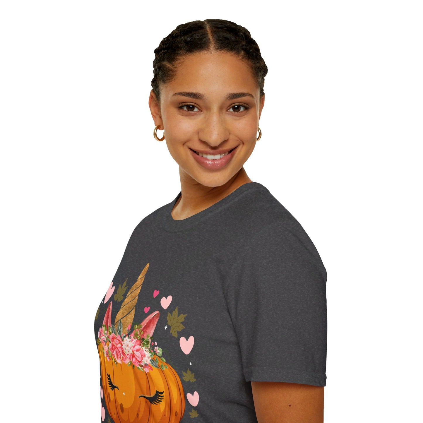 Cute Pumpkin Unicorn Halloween Costume Thanksgiving Girls T-Shirt