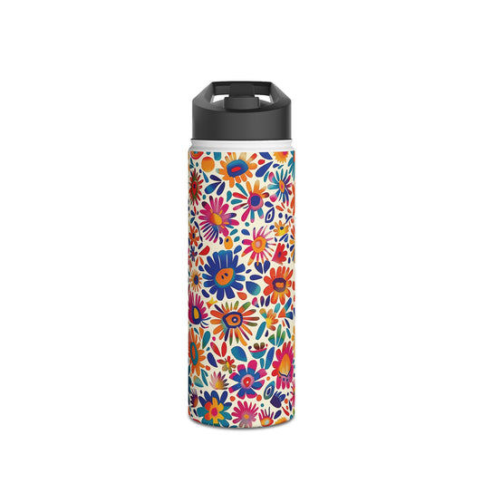 Fiesta Fiesta Pattern Stainless Steel Water Bottle with Twist-on Lid and Double-Wall Vacuum Insulation