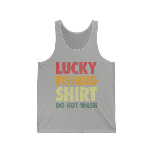 Funny Lucky Fishing top Do Not Wash Vintage Fishing Lover fisherman Tank Top Men Women