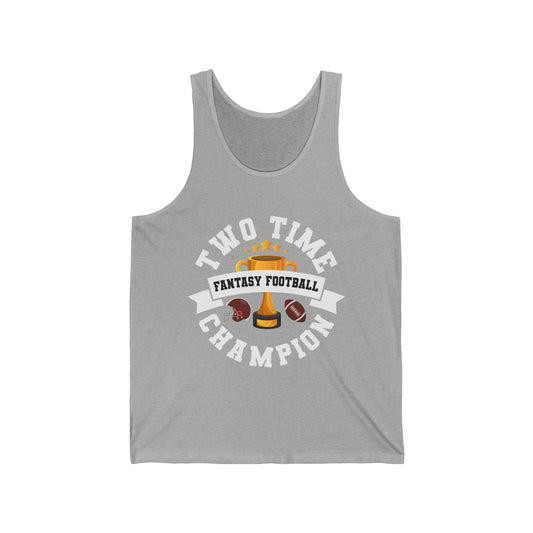 Two Time Champion Fantasy Football Lover Tank Tops For Men Women
