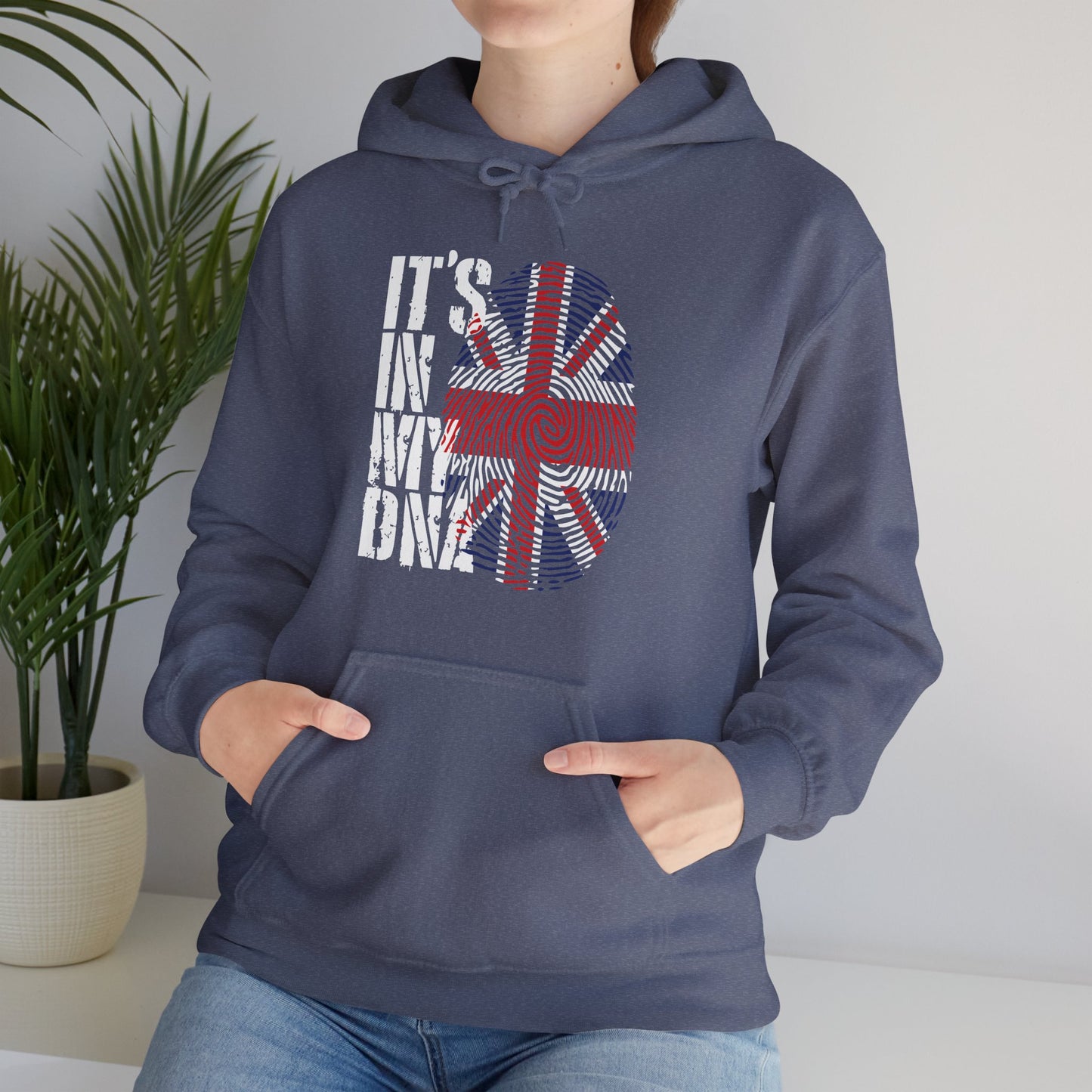 Funny Its In My DNA British Flag England UK Britain Union Jack Hoodie For Men Women Hoodie
