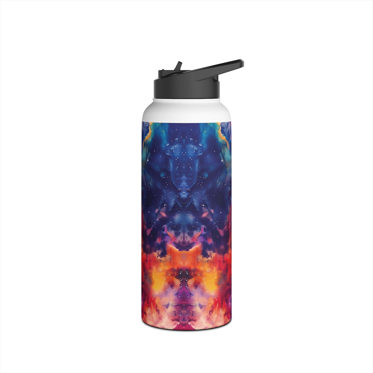 Galaxy Vibrant Pattern Stainless Steel Water Bottle with Twist-on Lid and Double-Wall Vacuum Insulation