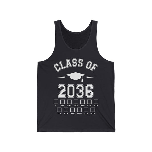 Funny Class of 2036 Checklist Grow with Me Kindergarten First Day Graduation