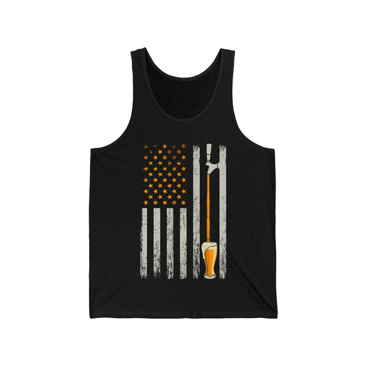 Craft Beer American Flag USA Brewery Drinking Weeking Brew Tank Tops For Men Women