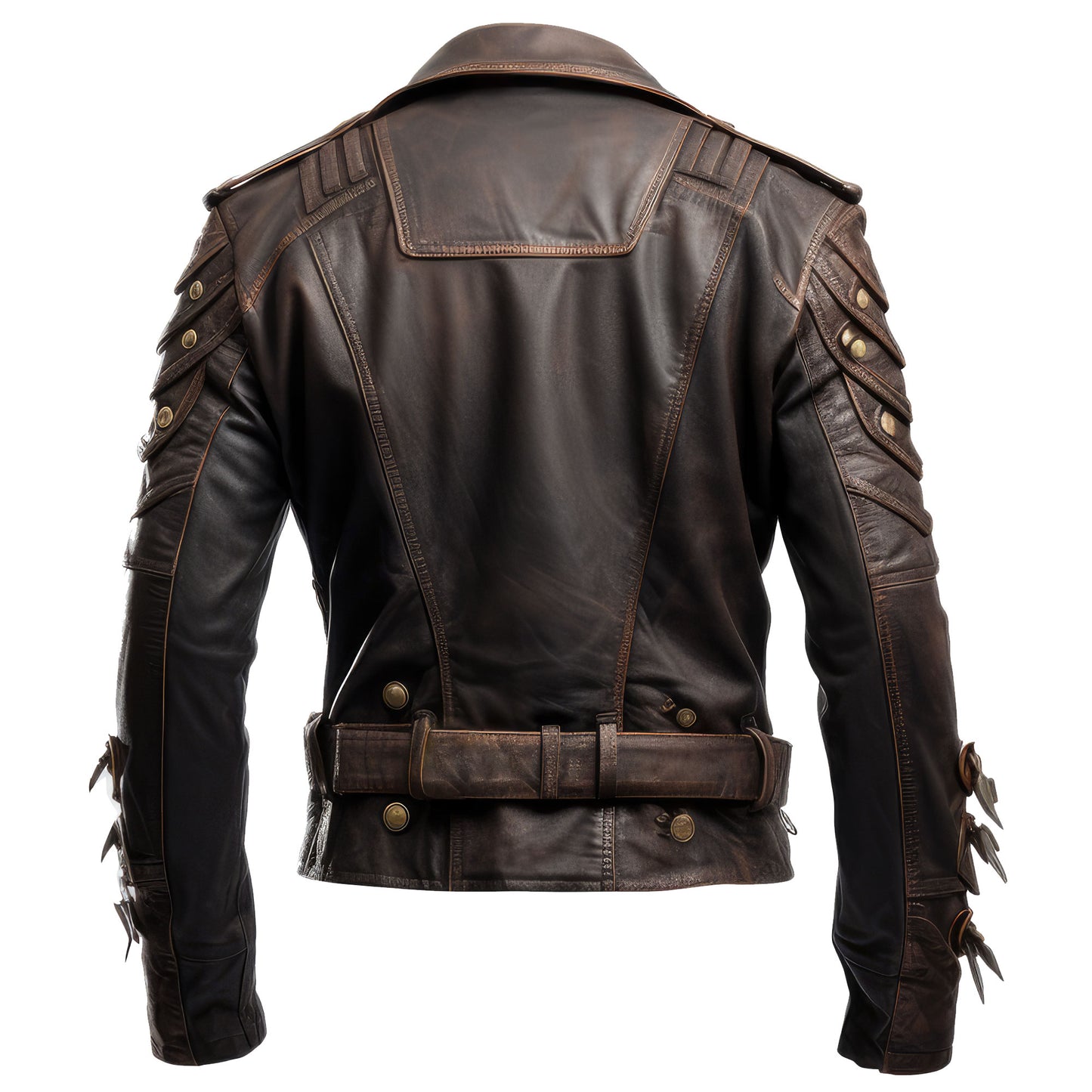 Mens Aviation Genuine Leather Jacket Military Lapel Zipper Pilot Brown Vintage Leather Jackets