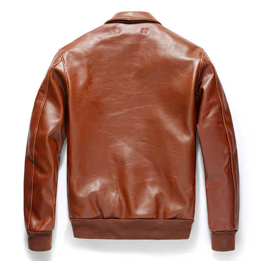 Military A2 Pilot Jacket Men Natural Leather Aviation Genuine Leather Jackets Coat