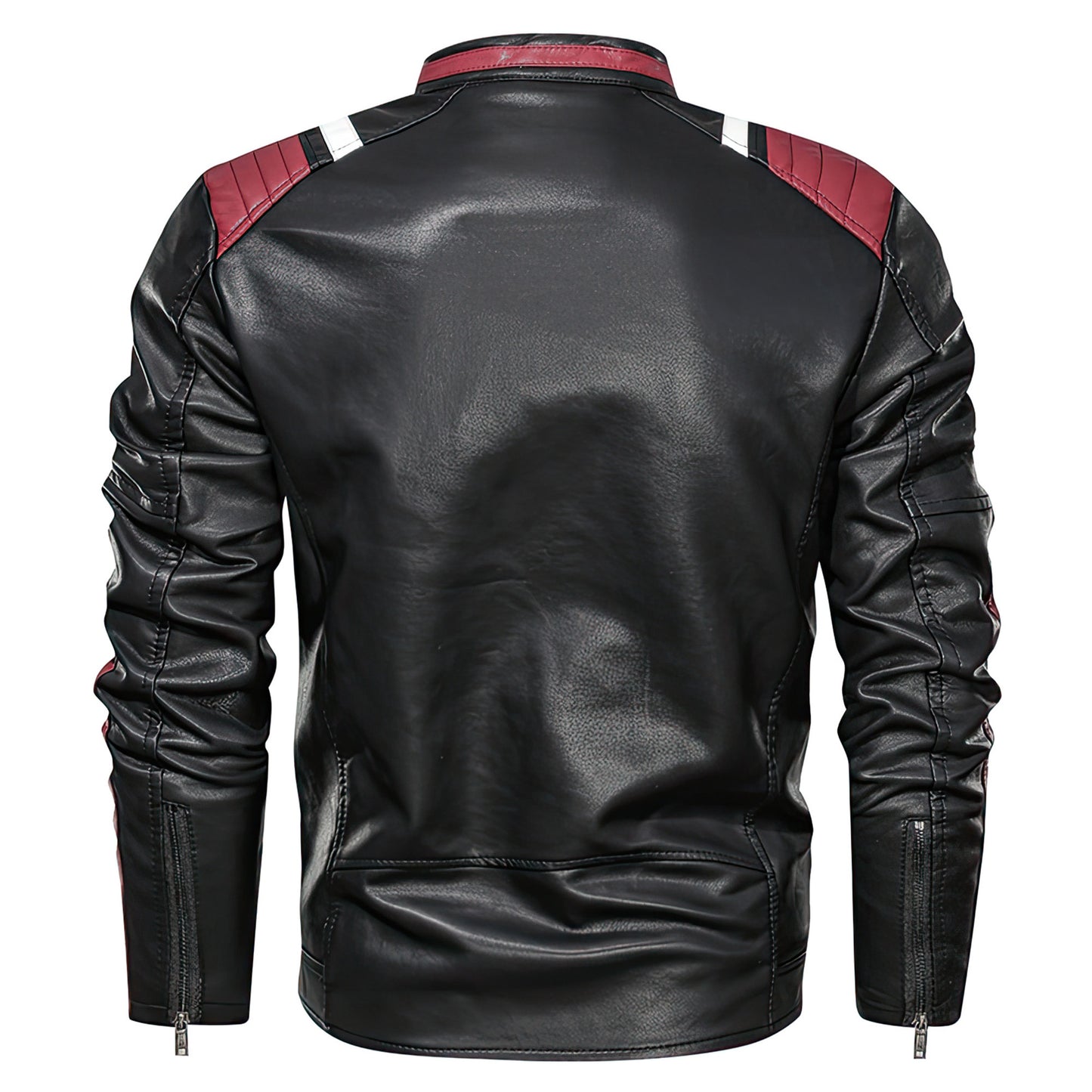 Mens Leather Jacket Motorcycle Contact Color Coats Autumn And Winter Outwearing Biker Faux and Genuine Leather Jackets