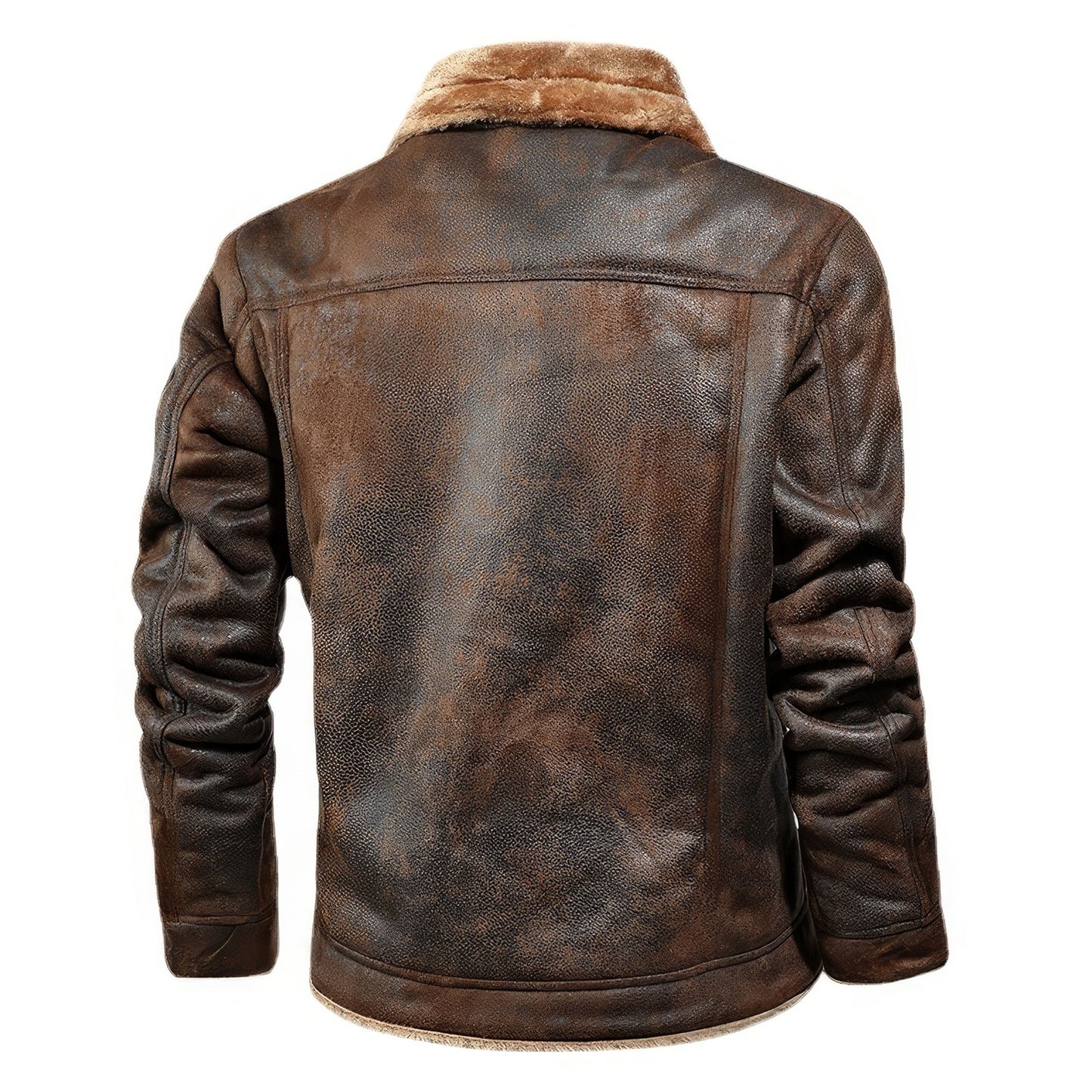 Mens Velvet Thicken Warm Leather Jacket Casual Men's Coats Slim Fit Genuine Leather Jackets