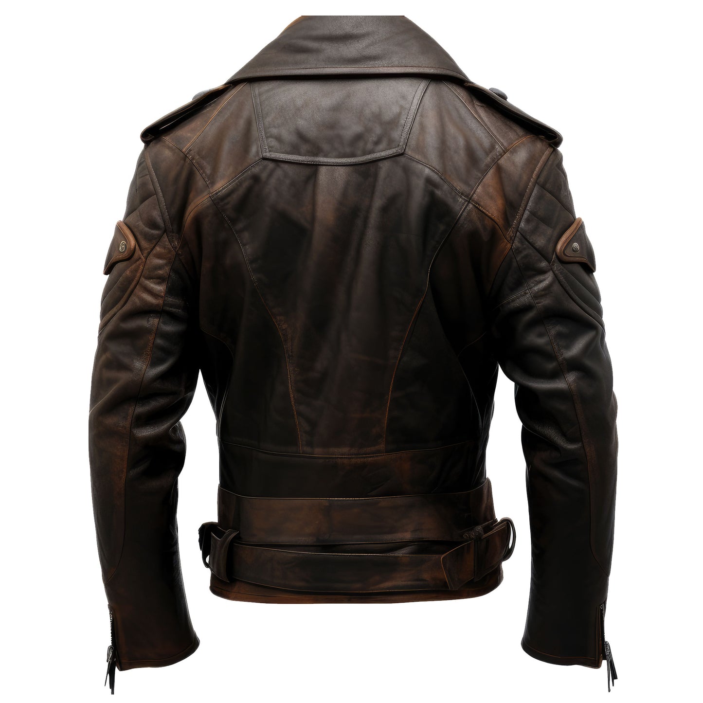 Mens Aviation Genuine Leather Jacket Military Lapel Zipper Pilot Leather Jackets