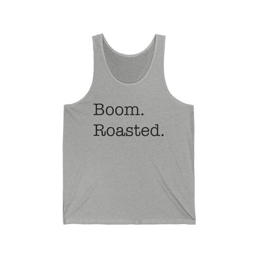 Funny Boom. Roasted. Office Humor Parody Men's Tank Top