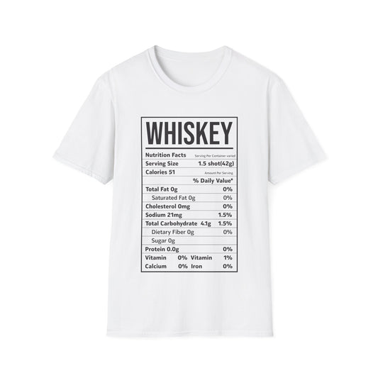 Whiskey Nutrition Facts Funny Family Matching Thanksgiving Christmas Drinking T-Shirt For Men Women