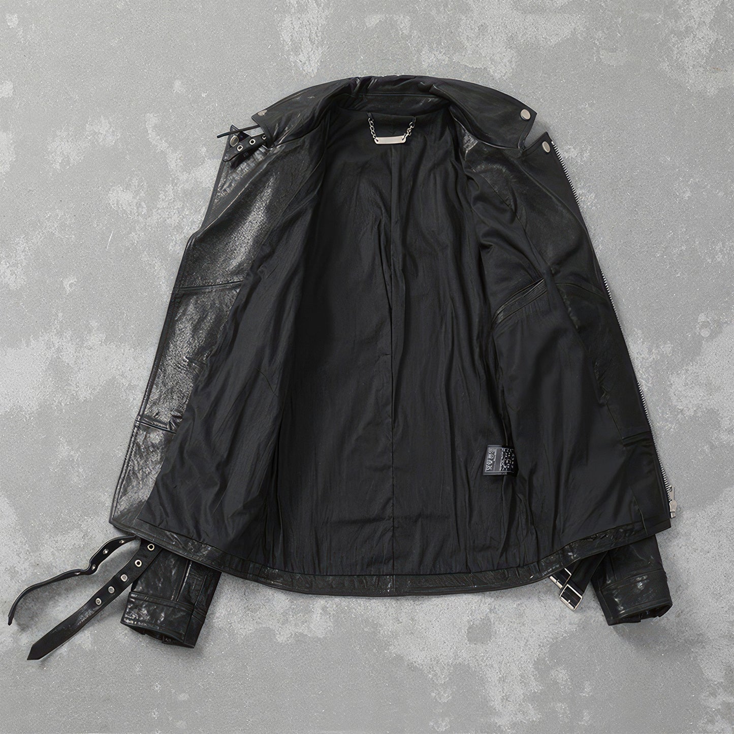 Men's Belt Motorcycle Jacket Thin Coat Slim Fit Vegetable Tanned Sheepskin Genuine Leather Jackets