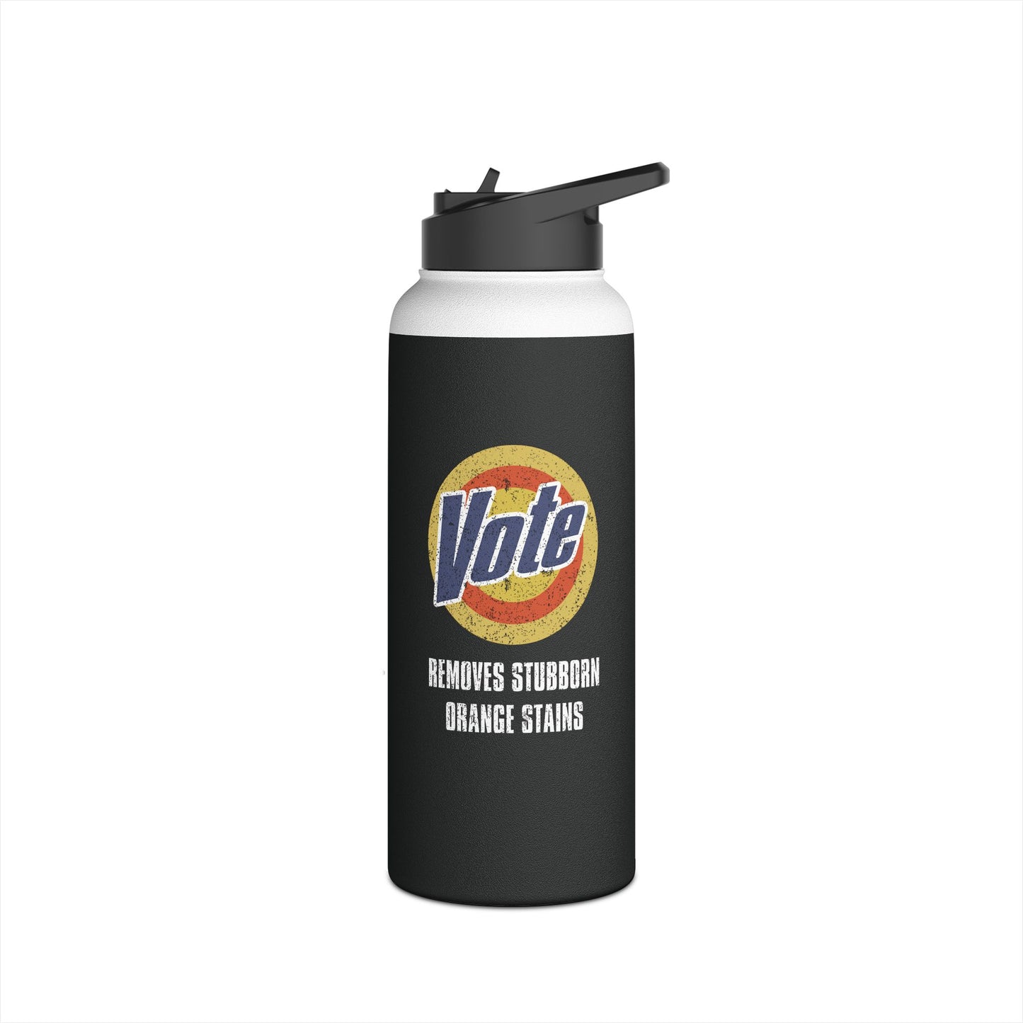 Funny Anti-Trump Vote Detergent Vintage President Election 2024 Water Bottle For Men Women