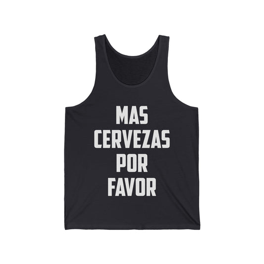 Funny Mas Cerveza Por Favor Mexican Drinking Spanish Beer Lover Gift Tank Tops For Men